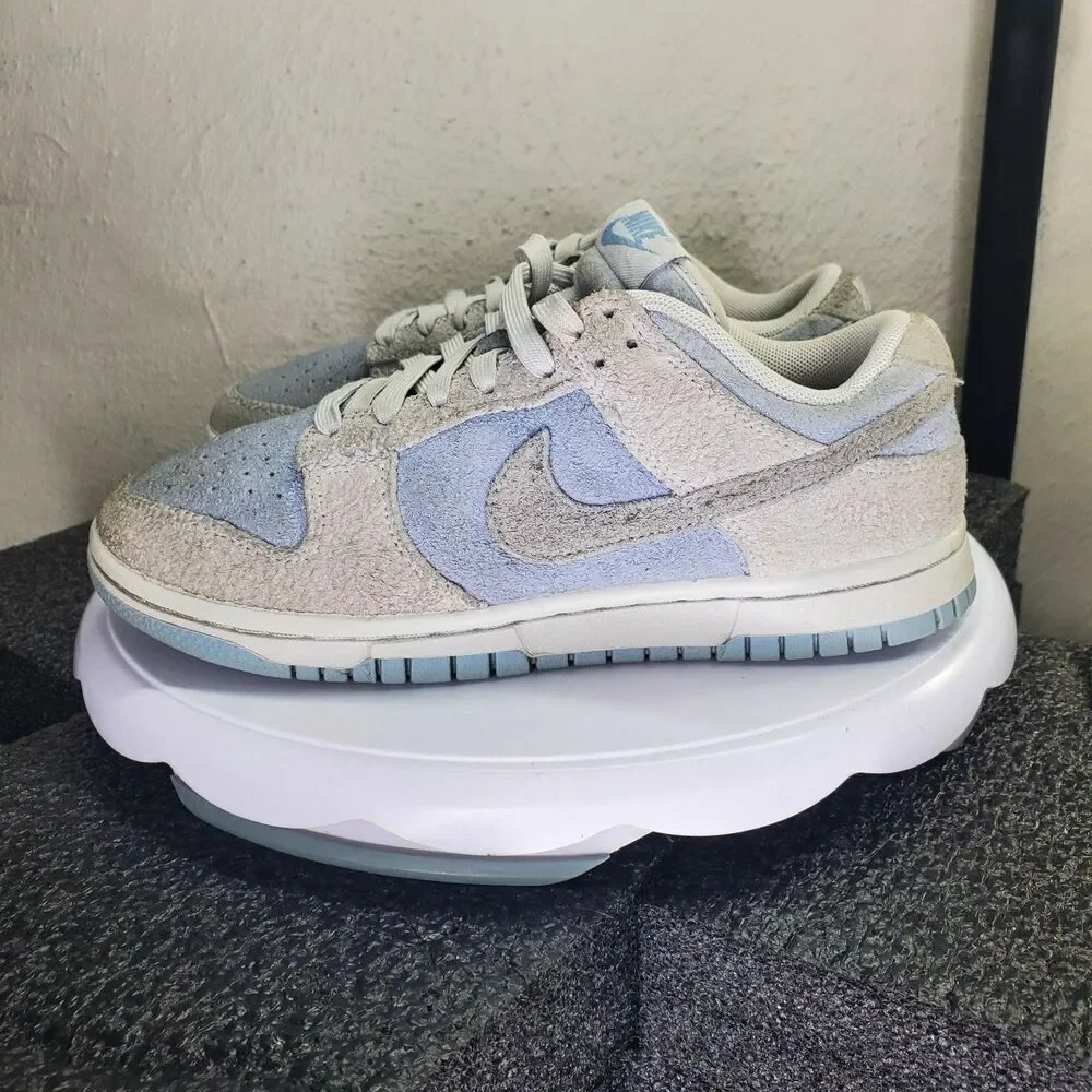 Nike Shoes Dunk Low FZ3779-025 Sneaker Women's 6 Grey Fog Light Blue Suede